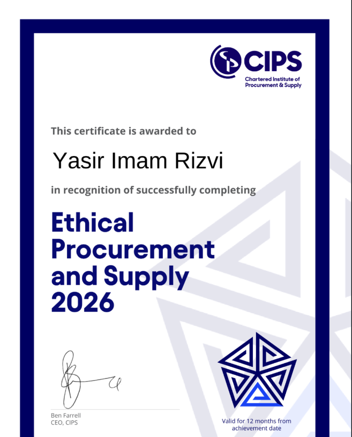 Ethical Procurement and Supply 2026