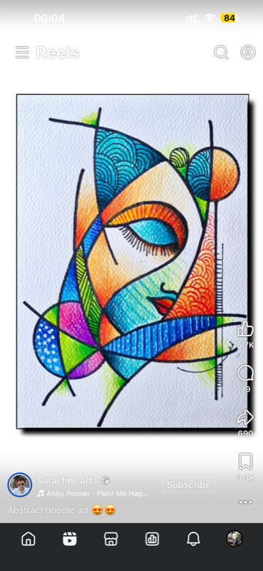 Yasir Rizvi art reel on Instagram