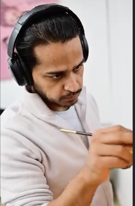 Yasir Rizvi art reel on Instagram