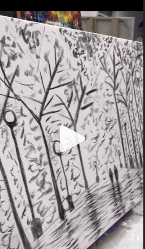 Yasir Rizvi art reel on Instagram